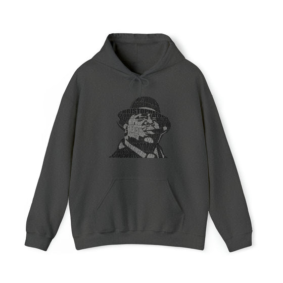 Notorious Big Rapper | Unisex Hooded Hoodie Sweatshirt  | Calligram Word Design