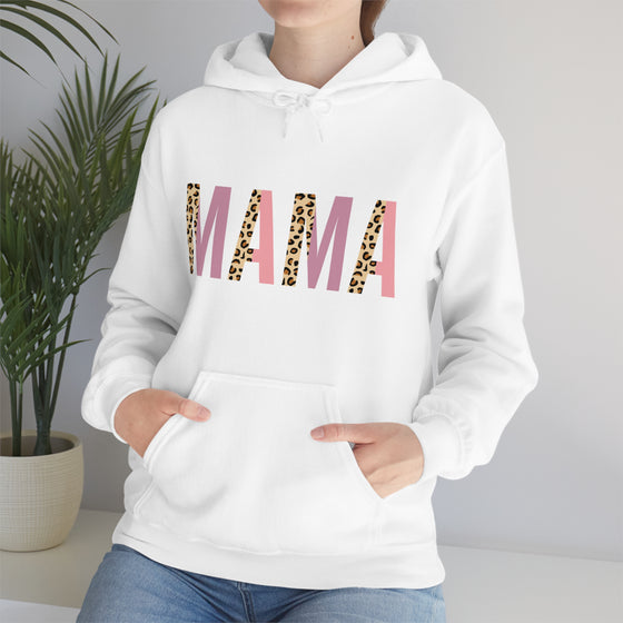 Chill Stitch – Mama Leopard - Unisex Hooded Hoodie Sweatshirt – Embrace Your Vibe