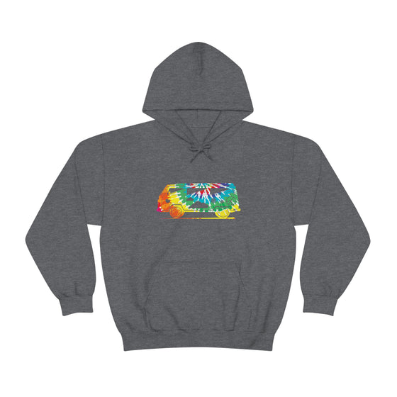 Chill Stitch – VW Tie-dye Van - Unisex Hooded Hoodie Sweatshirt – Embrace Your Vibe