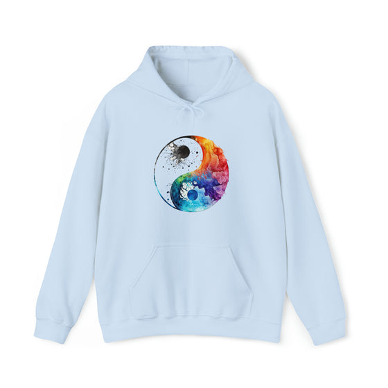 Yoga Hoodie | Yin Yang Sign V1 Watercolor | Unisex Hooded Hoodie Sweatshirt