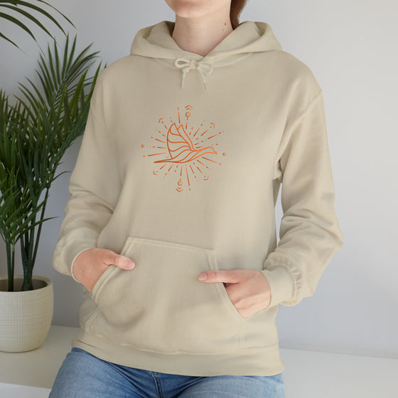 Abstract Shapes V36 Mystical Bird | Abstract | Minimalist | Modern  Unisex Hooded Hoodie Sweatshirt | Embrace Your Vibe