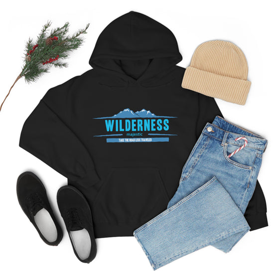 Chill Stitch – Wilderness Road Less Traveled - Unisex Hooded Hoodie Sweatshirt – Embrace Your Vibe