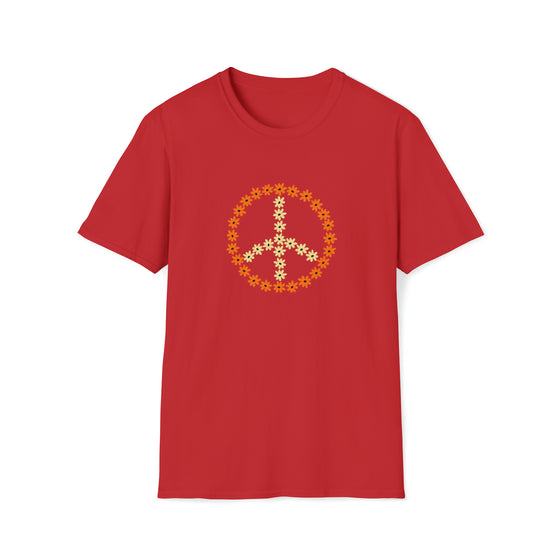 Daisy Peace Sign Shirt | Hippie Earth Design | Unisex Soft Style T-Shirt