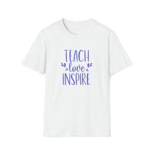  Teacher Life Shirt | Teaching Teach Love Inspire | Unisex Soft Style Tee T-Shirt