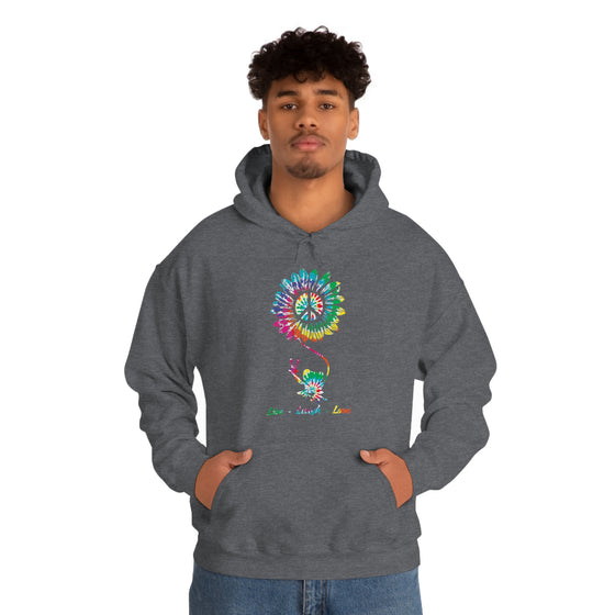Chill Stitch – Peace Live Frog Tie-Dye - Unisex Hooded Hoodie Sweatshirt – Embrace Your Vibe