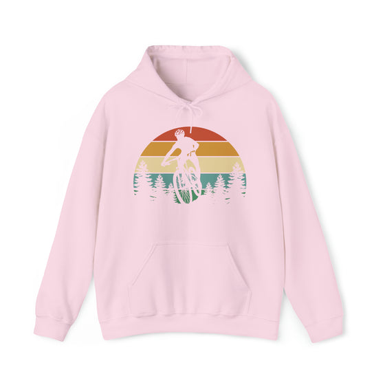 Bike Sweatshirt | MTB Mountain Bike Sunset Sunrise | Unisex Hooded Hoodie Sweatshirt