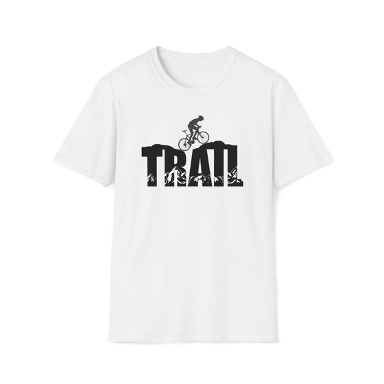 Bike Shirt | MTB Bike Trail Mountain Biking Word Graphic | Unisex Soft style T-Shirt Tee