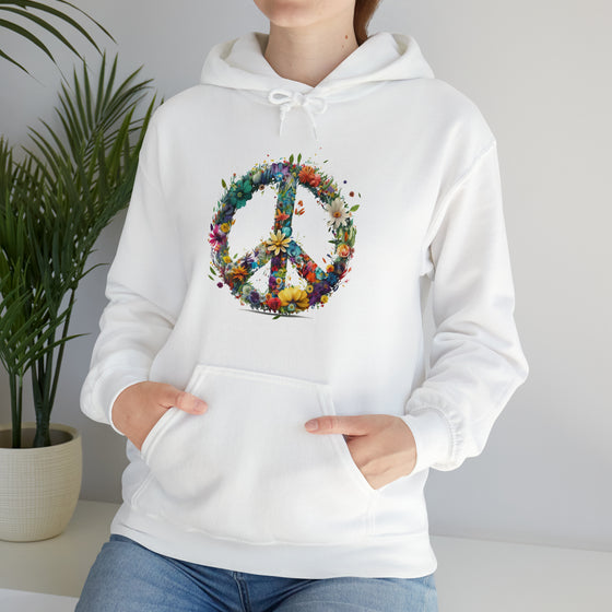 Flower Piece Symbol Sweatshirt | Watercolor Unisex Hooded Hoodie Sweatshirt