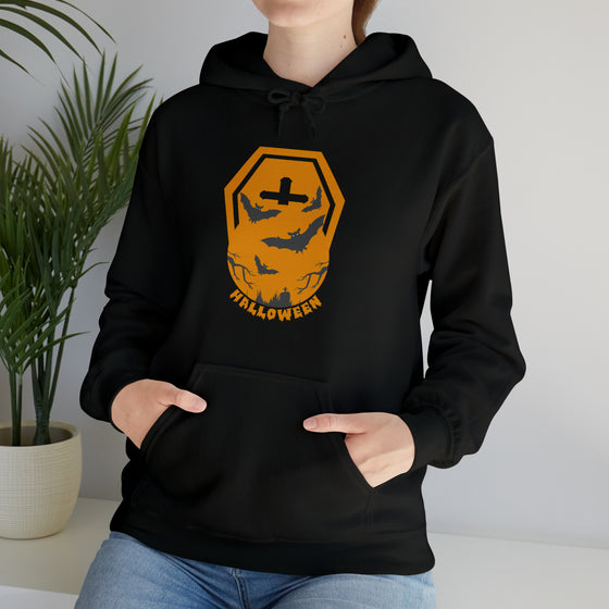 Halloween Sweatshirt | Moon Bats | Unisex Hooded Hoodie Sweatshirt