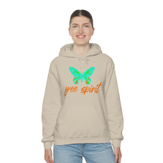 Chill Stitch – Free Spirit Butterfly - Unisex Hooded Hoodie Sweatshirt – Embrace Your Vibe