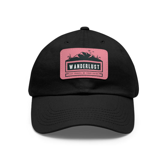 Hat Cap | Wanderlust Travel Leather Patch Baseball Cap