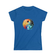  Hippie Shirt | Watercolor Yin Yang Symbol V4 | Women's Soft style Tee T-Shirt