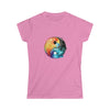 Hippie Shirt | Watercolor Yin Yang Symbol V4 | Women's Soft style Tee T-Shirt