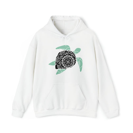 Mandala Sea Turtle Sweatshirt | Unisex Hooded Hoodie Sweatshirt