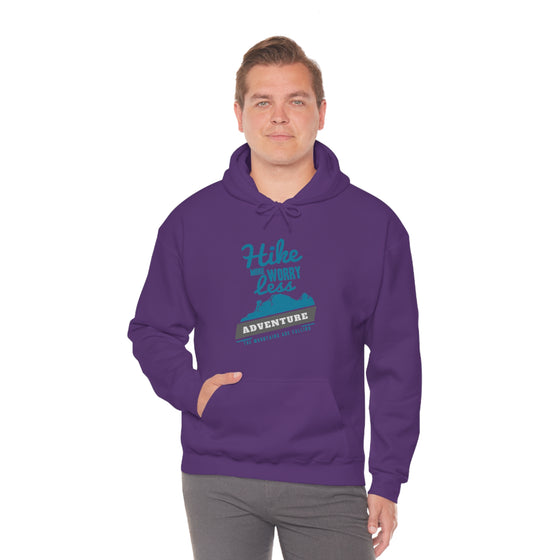 Chill Stitch – Hike More Worry Less - Unisex Hooded Hoodie Sweatshirt – Embrace Your Vibe