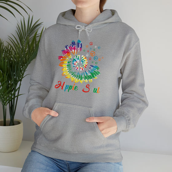 Hippie Sweatshirt | Soul Rainbow Color Wheel Splash | Unisex Hooded Hoodie Sweatshirt
