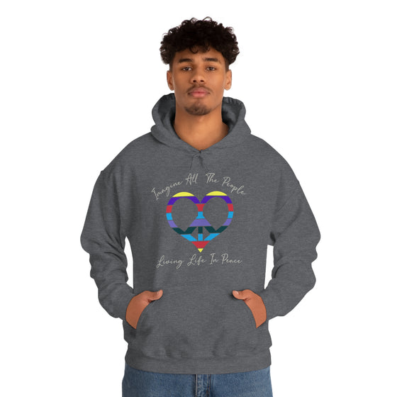 Chill Stitch – Imagine Living Life Peace - Unisex Hooded Hoodie Sweatshirt – Embrace Your Vibe