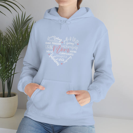 Chill Stitch – Mom Heart Descriptions - Unisex Hooded Hoodie Sweatshirt – Embrace Your Vibe