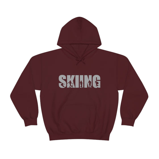 Chill Stitch – Skiing Sport - Unisex Hooded Hoodie Sweatshirt – Embrace Your Vibe