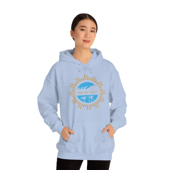 Chill Stitch – One Life Live It Spoke - Unisex Hooded Hoodie Sweatshirt – Embrace Your Vibe