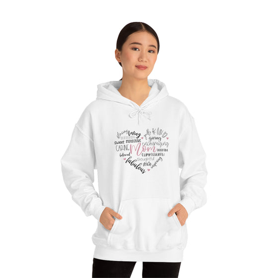 Chill Stitch – Mom Heart Descriptions - Unisex Hooded Hoodie Sweatshirt – Embrace Your Vibe