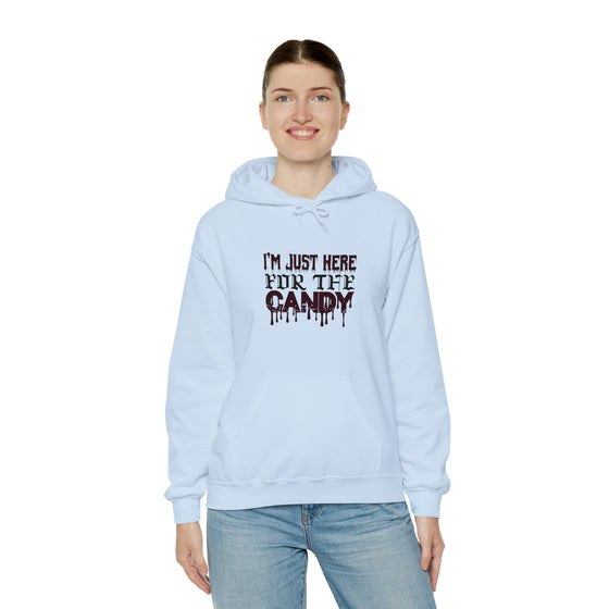 Halloween Sweatshirt | Just Here For The Candy | Unisex Hooded Hoodie Sweatshirt