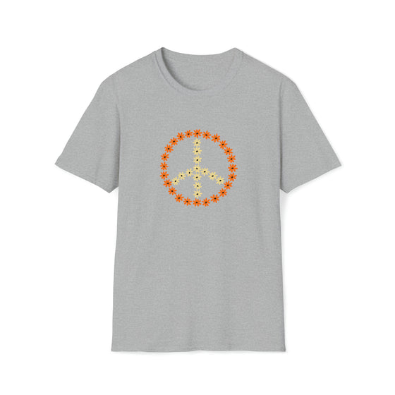 Daisy Peace Sign Shirt | Hippie Earth Design | Unisex Soft Style T-Shirt