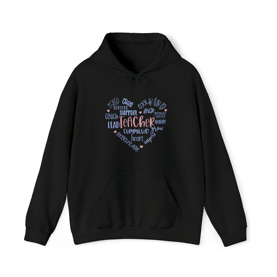 Teacher Life Sweatshirt | Teaching Traits Heart | Unisex Hooded Hoodie Sweatshirt