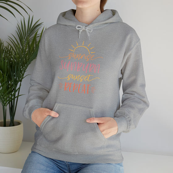 Sunrise Sunburn Sweatshirt | Sunset Beach Life Summer | Unisex Hooded Hoodie Sweatshirt