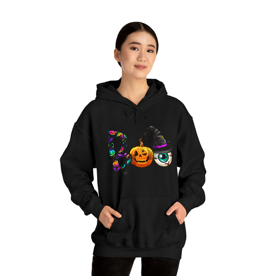 Halloween Sweatshirt | Boo Eyeball | Unisex Hooded Hoodie Sweatshirt