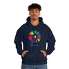 Chill Stitch – Sunflower Rainbow Peace - Unisex Hooded Hoodie Sweatshirt – Embrace Your Vibe