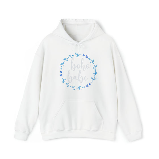 Boho Babe Bohemian Wreath | Unisex Hooded Hoodie Sweatshirt