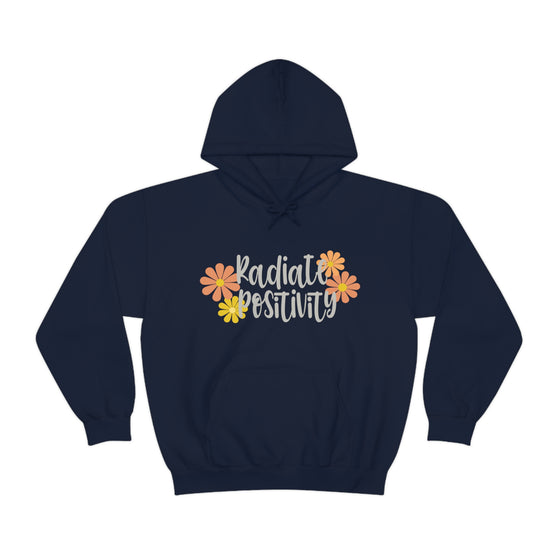 Chill Stitch – Radiate Positivity - Unisex Hooded Hoodie Sweatshirt – Embrace Your Vibe