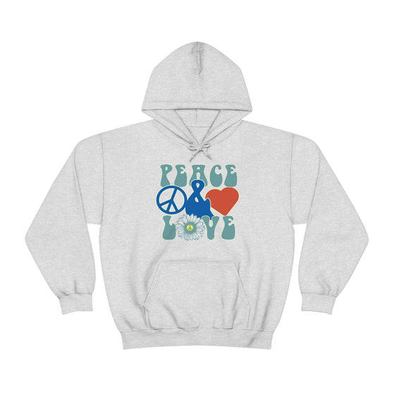 Chill Stitch – Peace & Love - Unisex Hooded Hoodie Sweatshirt – Embrace Your Vibe