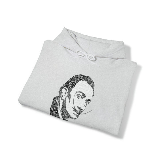 Salvador Dali Artist | Unisex Hooded Hoodie Sweatshirt  | Calligram Word Design
