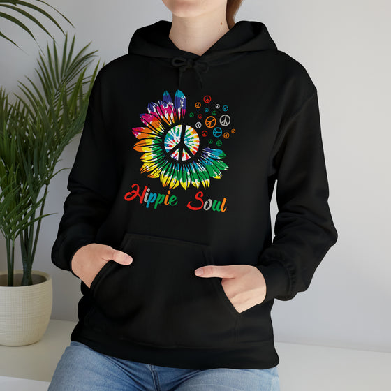 Hippie Sweatshirt | Soul Rainbow Color Wheel Splash | Unisex Hooded Hoodie Sweatshirt