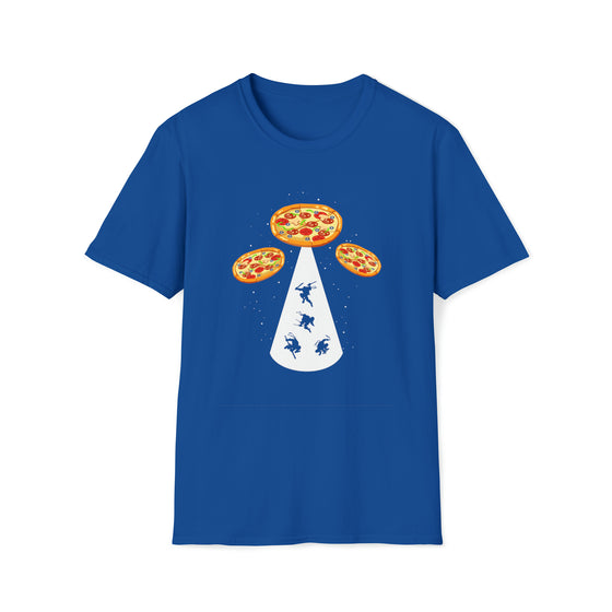 Pizza UFO Ninja Foodie Shirt | Abstract Unisex Soft Style Tee T-Shirt