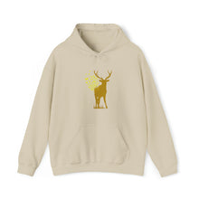  Butterfly Deer Buck Transformation | Abstract | Minimalist | Modern | Unisex Hooded Hoodie Sweatshirt | Embrace Your Vibe