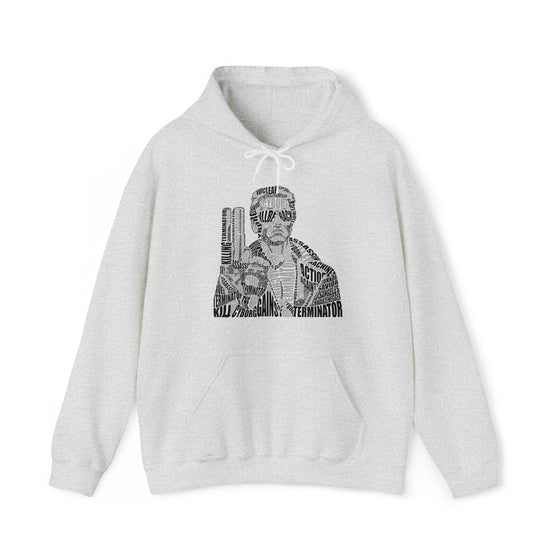 Terminator Movie | Unisex Hooded Hoodie Sweatshirt  | Calligram Word Design