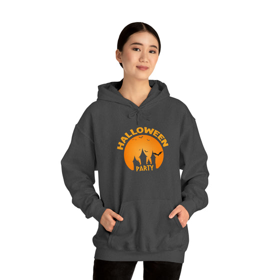 Halloween Sweatshirt | Party Bats Castle | Unisex Hooded Hoodie Sweatshirt