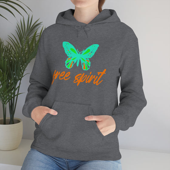 Chill Stitch – Free Spirit Butterfly - Unisex Hooded Hoodie Sweatshirt – Embrace Your Vibe