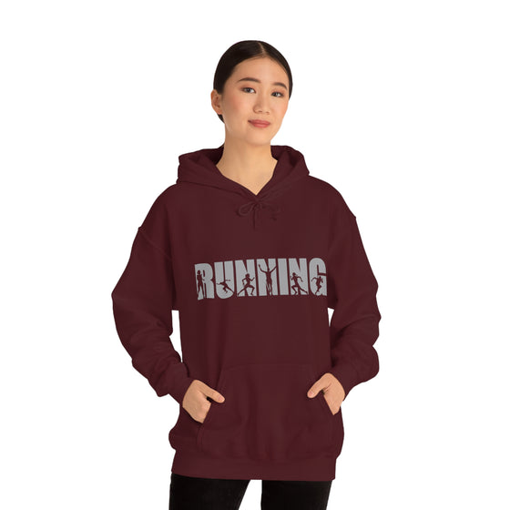 Chill Stitch – Running Sport - Unisex Hooded Hoodie Sweatshirt – Embrace Your Vibe