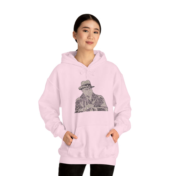 Al Capone | Unisex Hooded Hoodie Sweatshirt | Embrace Your Vibe | Calligram Word Design