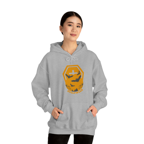 Halloween Sweatshirt | Moon Bats | Unisex Hooded Hoodie Sweatshirt