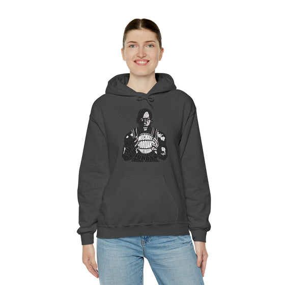 Michael Jordan Basketball | Unisex Hooded Hoodie Sweatshirt  | Calligram Word Design