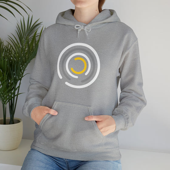 Abstract Shapes V9 Open Circles  | Abstract | Minimalist | Modern  Unisex Hooded Hoodie Sweatshirt | Embrace Your Vibe