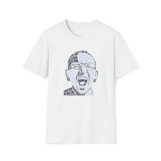 Chester Bennington Shirt | Unisex Soft Style Tee T-Shirt | Calligram Word Design