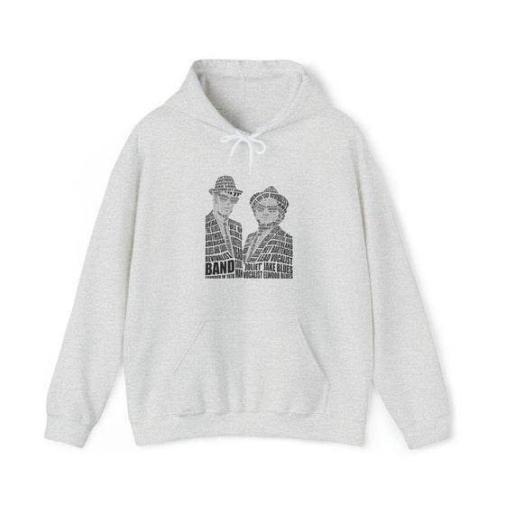 Blues Brothers | Unisex Hooded Hoodie Sweatshirt | Embrace Your Vibe | Calligram Word Design