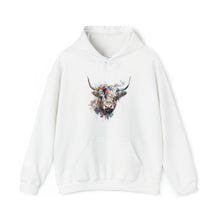  Sweatshirt | Highland Cow Watercolor V1 Western Cowgirl | Unisex Hooded Hoodie Sweatshirt