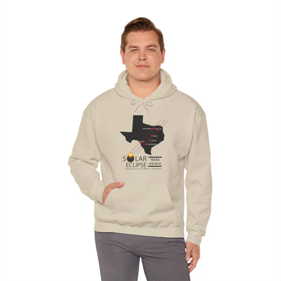 TEXAS Total Solar Eclipses April 8  2024  Total Eclipse | Unisex Hooded Hoodie Sweatshirt | Embrace Your Vibe Astronomy